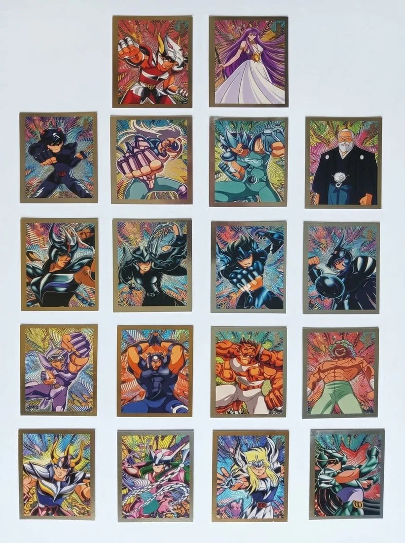 Figuritas doradas de Saint Seiya